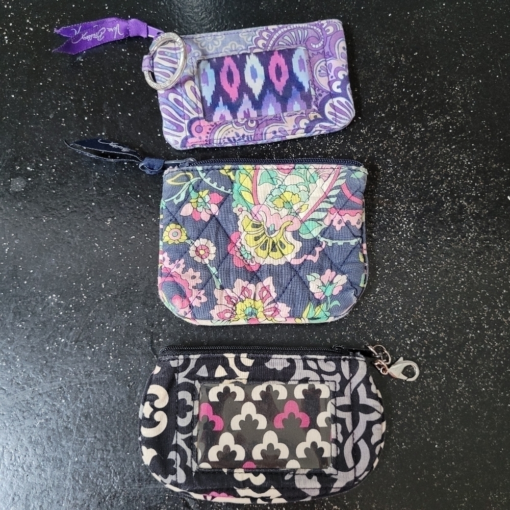 Lot of 3 Vera Bradley Coin Purses